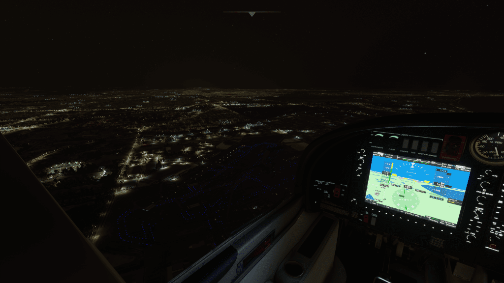 Flying at night in the DA40 on Microsoft Flight Sim 2020